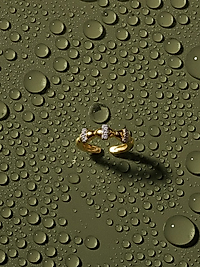 Minimal Taşlı Işıltılı Ayarlanabilir Yüzük