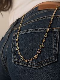 Çok Renkli Taşlı Vintage Kolye