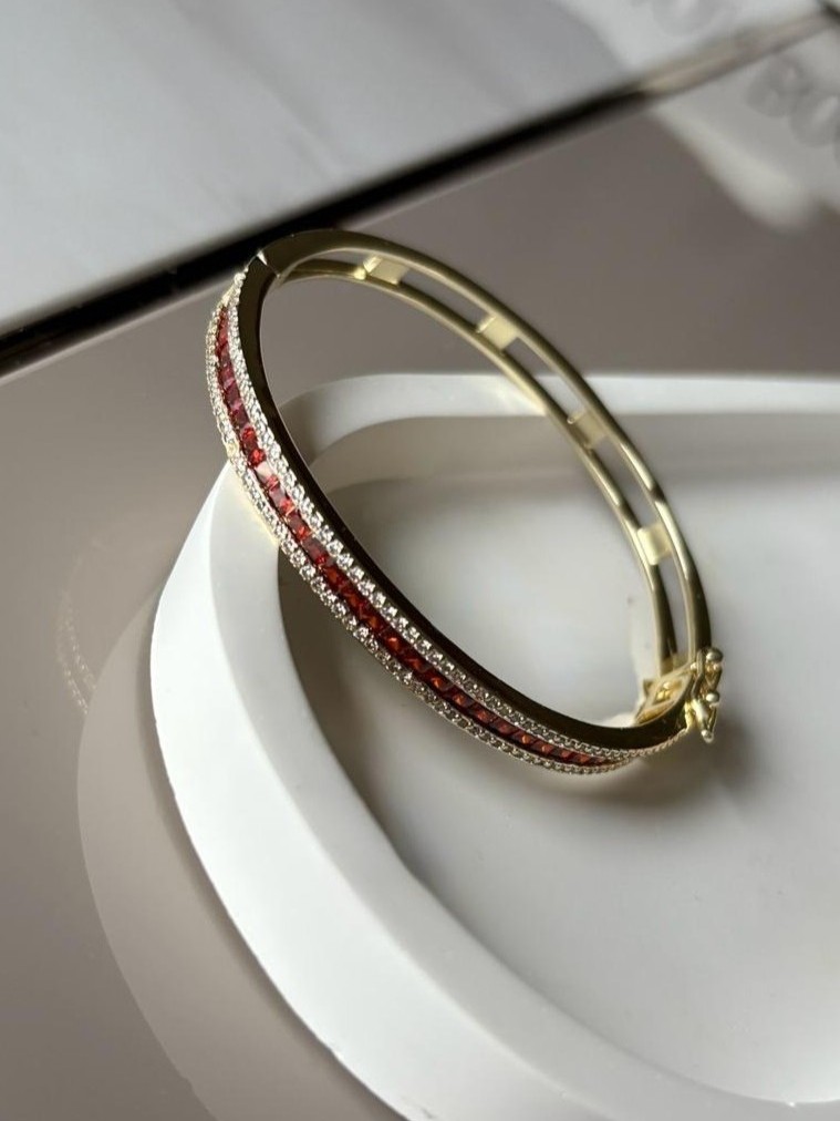 Kırmızı Baget Işıltılı Kelepçe