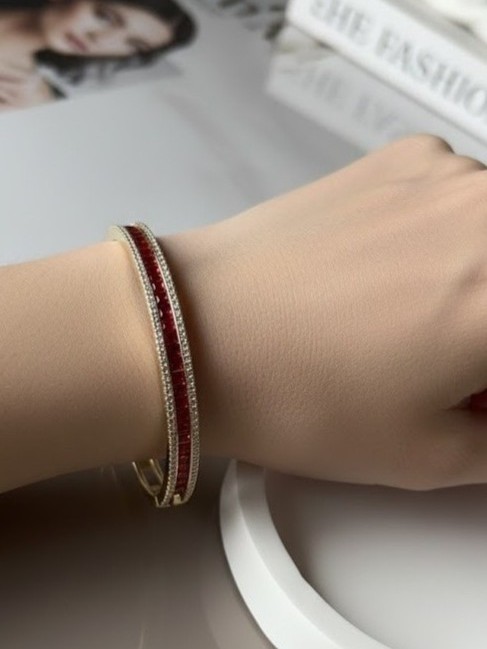 Kırmızı Baget Işıltılı Kelepçe