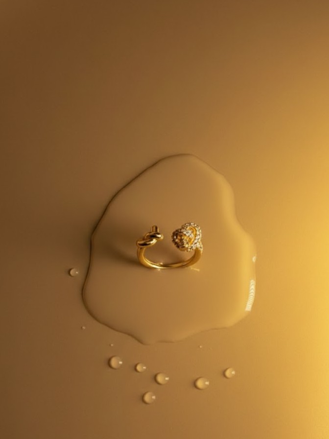 Taşlı Düğüm Figürlü Ayarlanabilir Yüzük