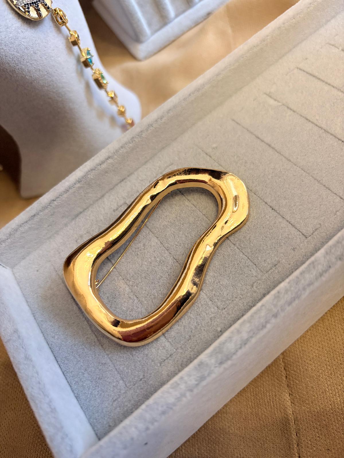 Aura Gold Modern Broş