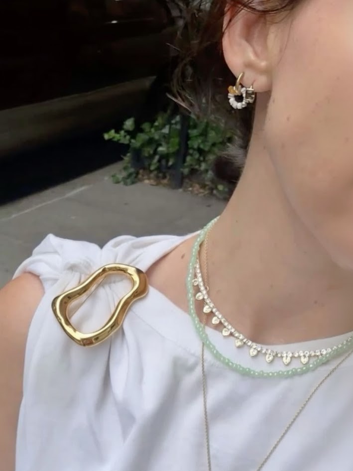 Aura Gold Modern Broş