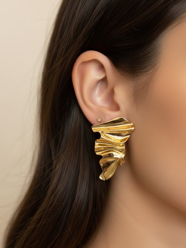 Molten Flow Gold Küpe