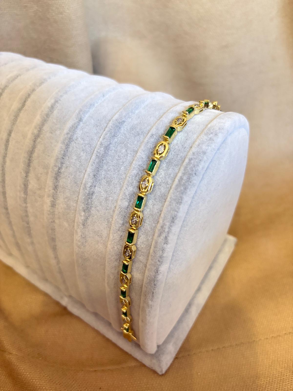 Antik Yeşil Taşlı Bileklik