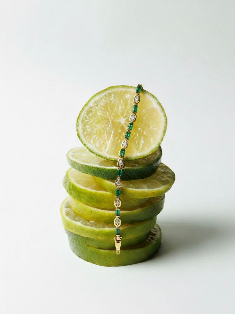 Antik Yeşil Taşlı Bileklik