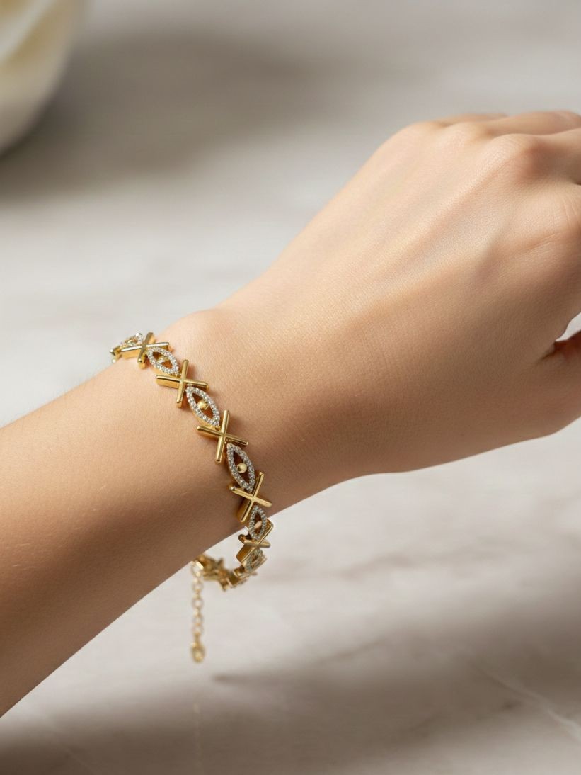 XOXO Tasarım Markiz Taşlı Bileklik