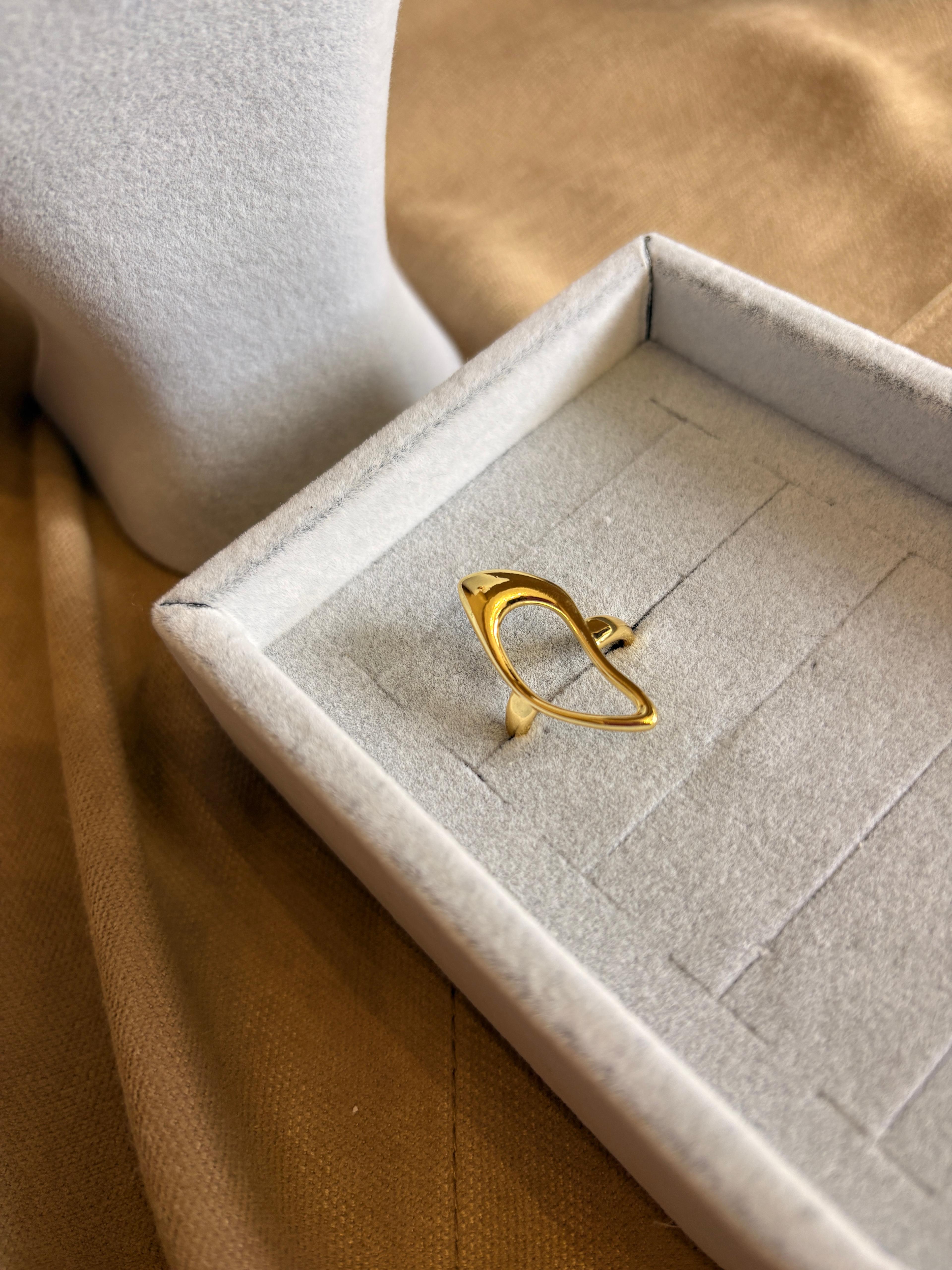 Zarif Kontür Tasarım Modern Ayarlanabilir Yüzük